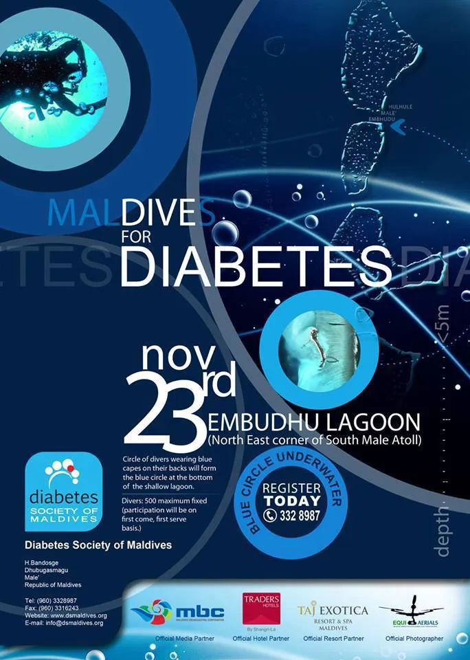 Event-Poster "Maldives for Diabetes" der Diabetes Society of Maldives